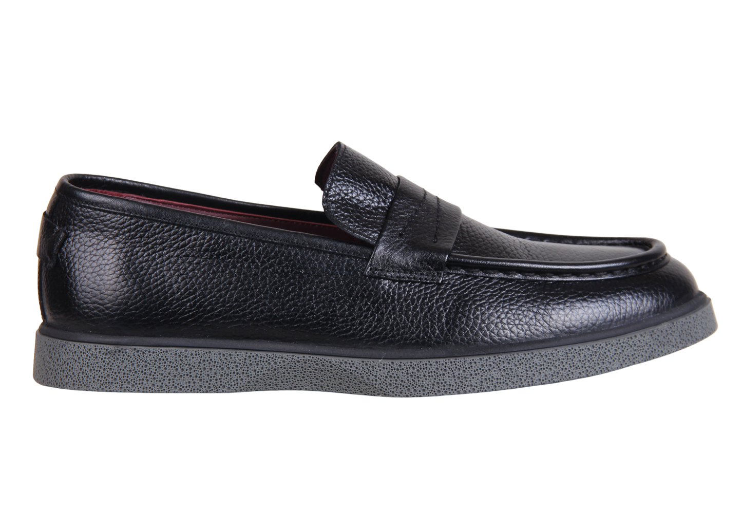 Black Natural Leather Loafer