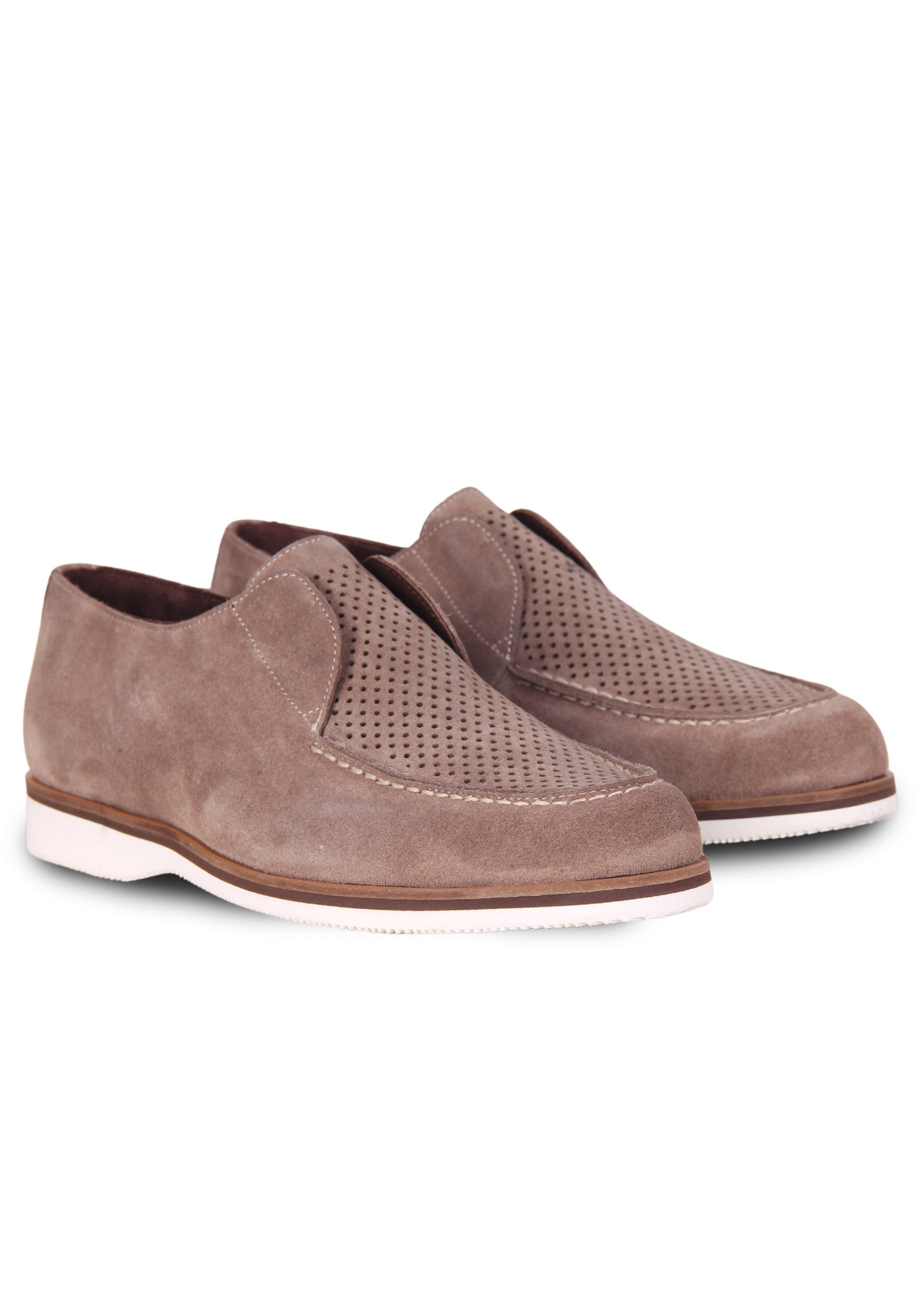 Beige color nubuck loafer