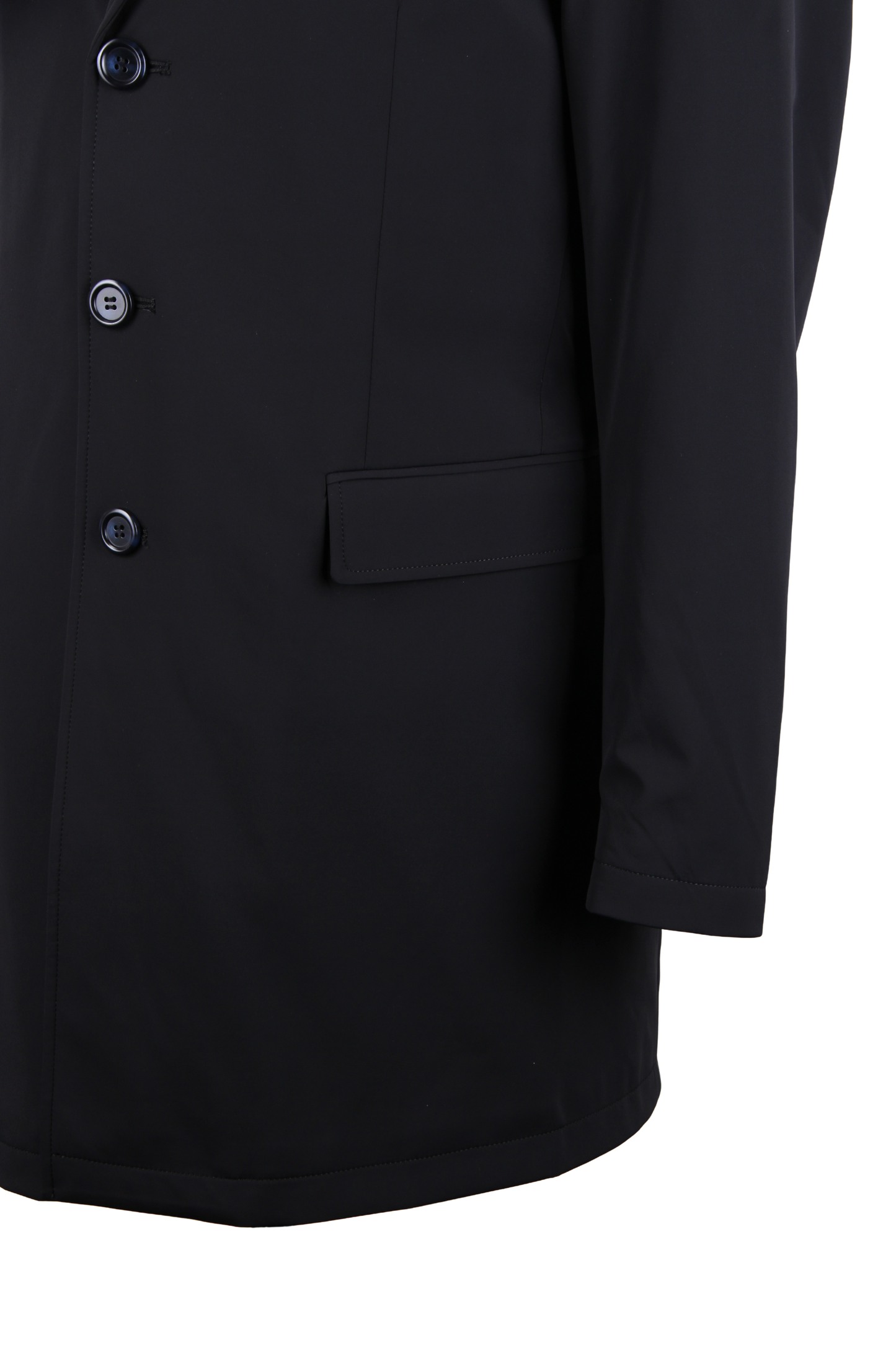 Длинная черная куртка