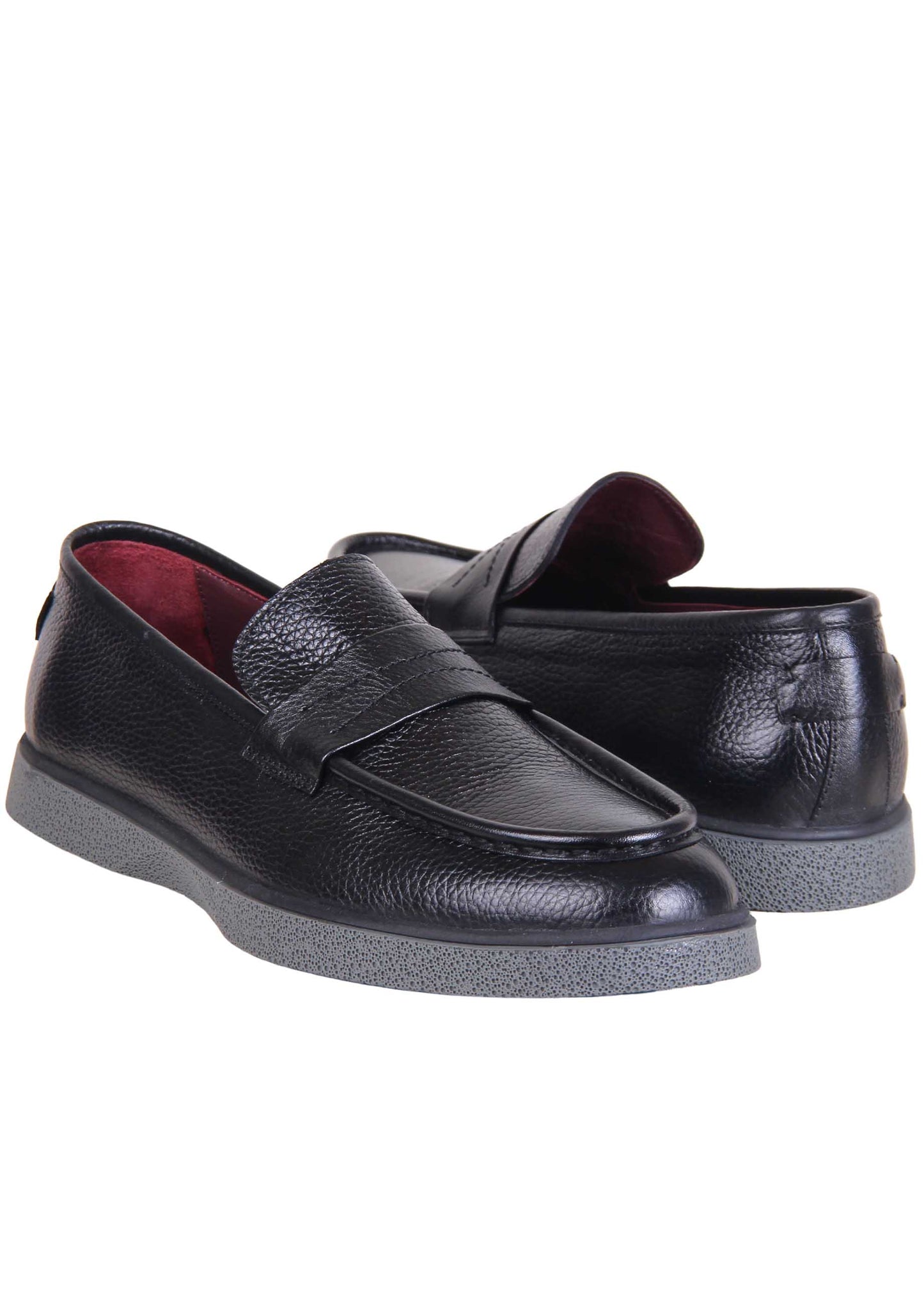 Black Natural Leather Loafer