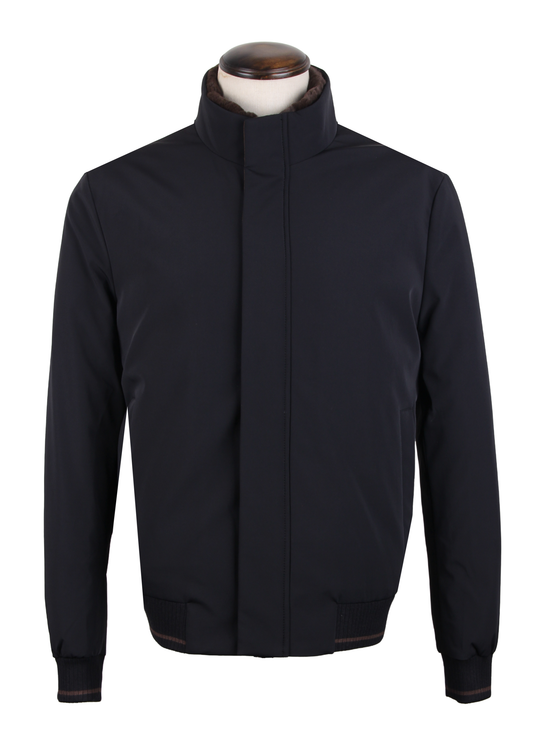 Куртка с воротником из меха кролика