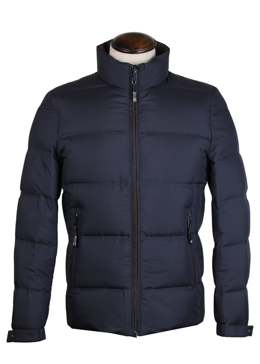 Navy Blue Down Puffer Jacket