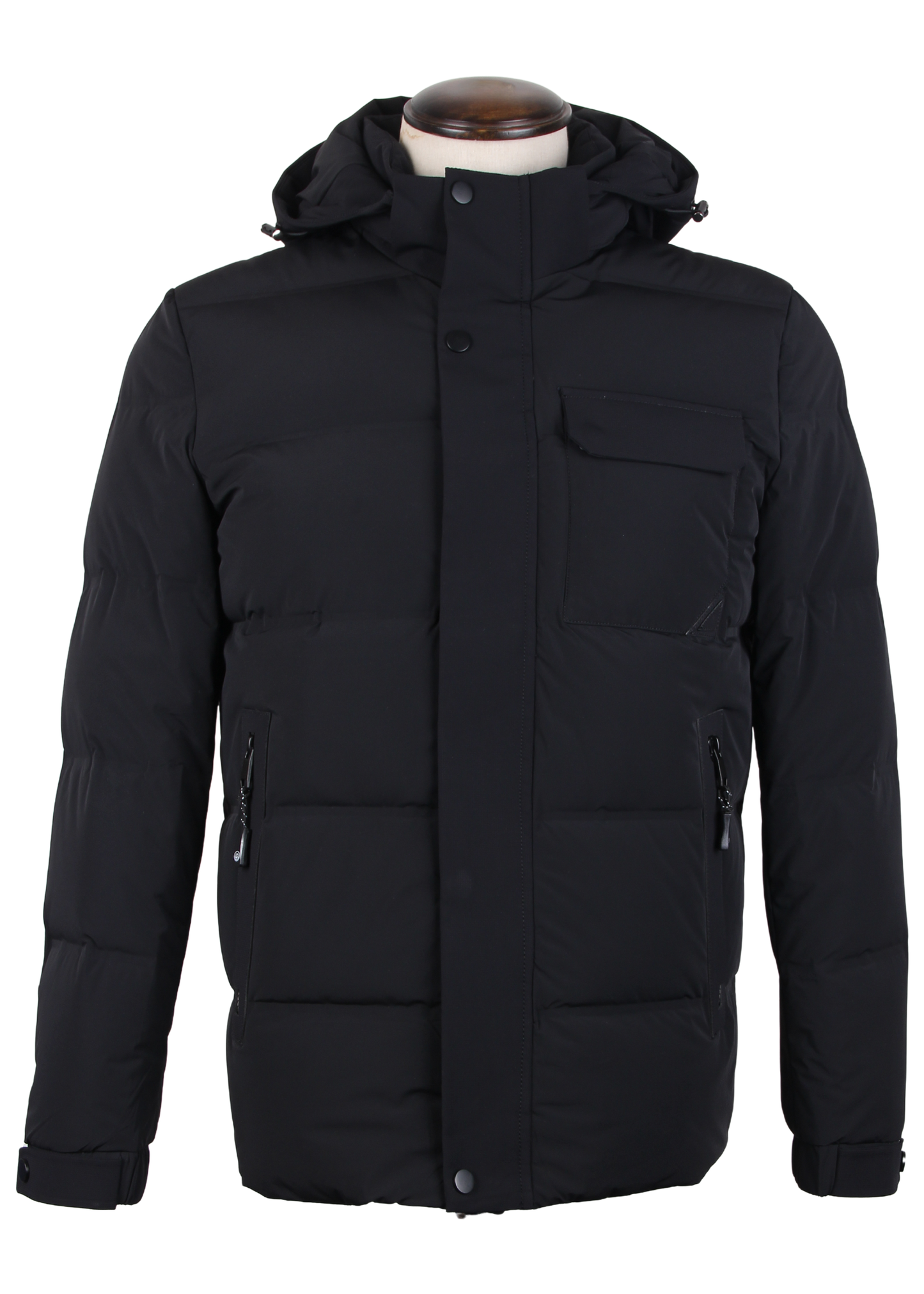 Черная мужская куртка на утином пуху