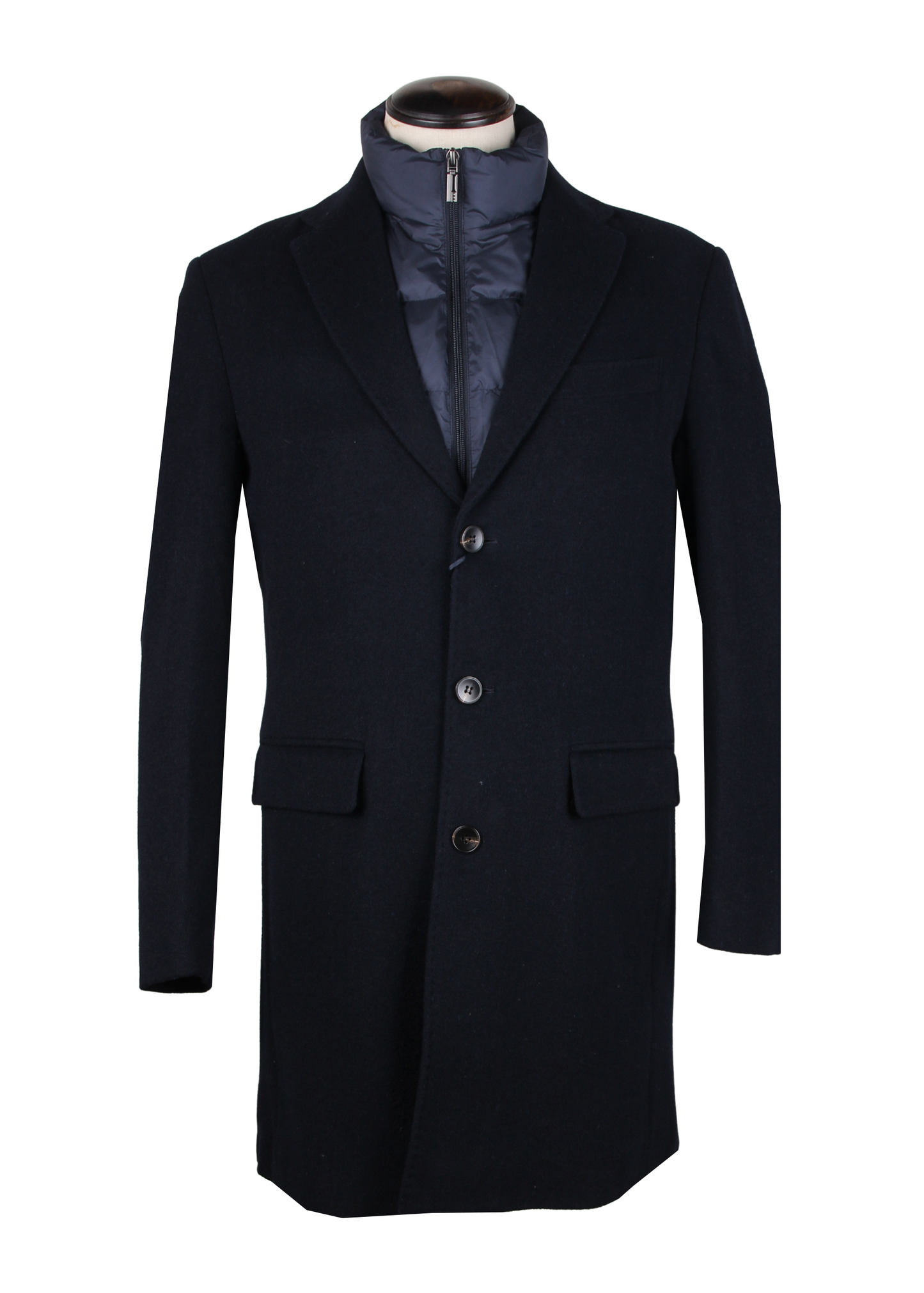 Темно-синее пальто