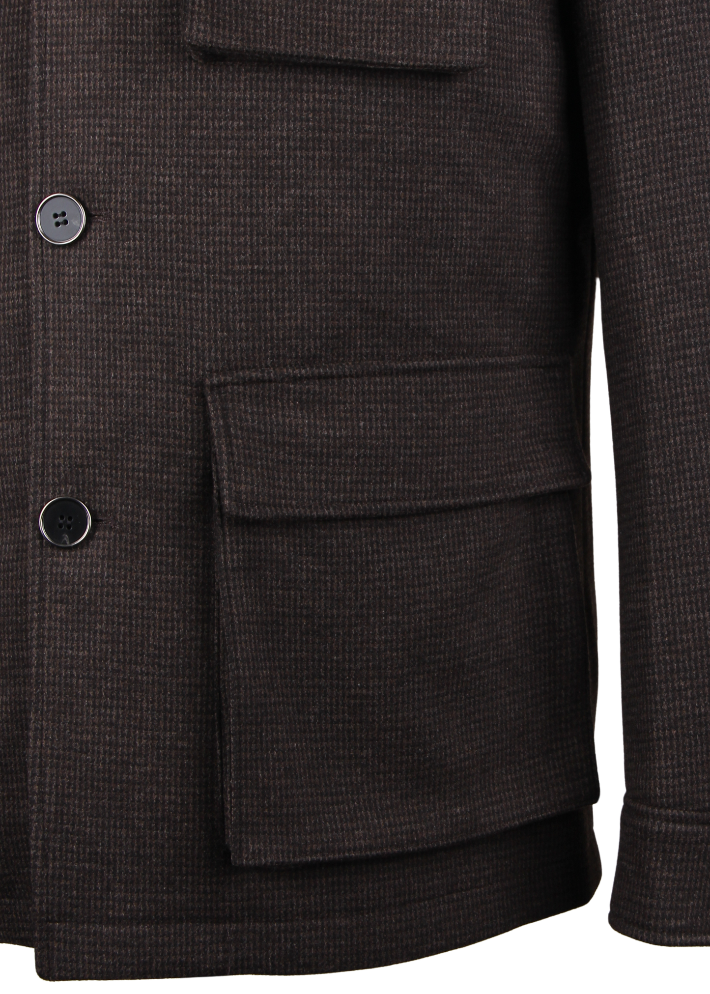 Коричневая куртка-трансформер из смесовой шерсти