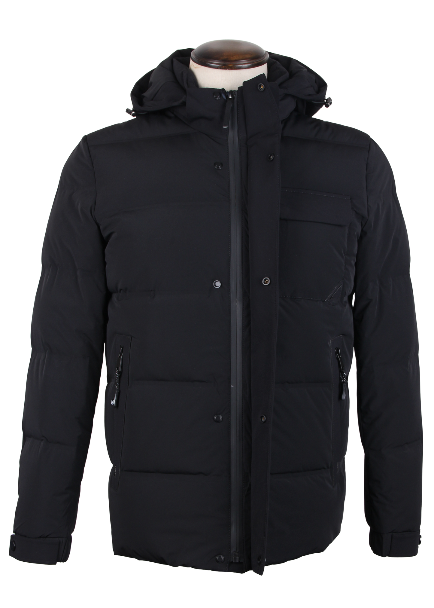 Черная мужская куртка на утином пуху