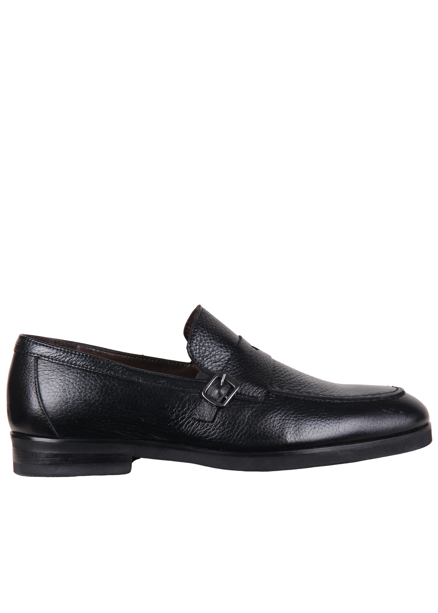 Классические черные туфли-лоферы с пряжкой