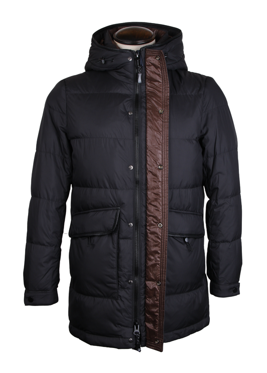Hooded Black Winter Puffer Jacket