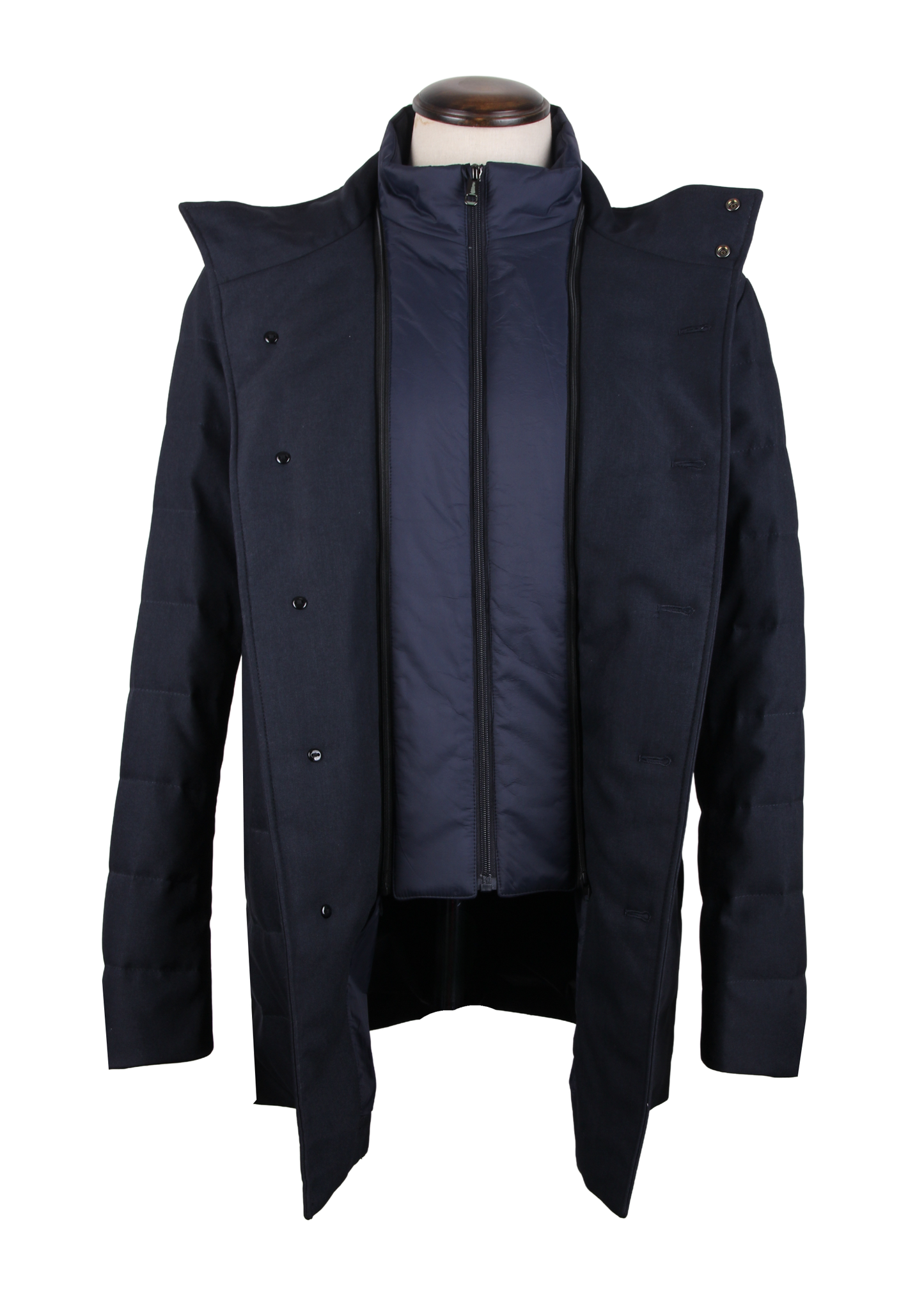 Двухслойное утепленное пальто / Куртка средней длины