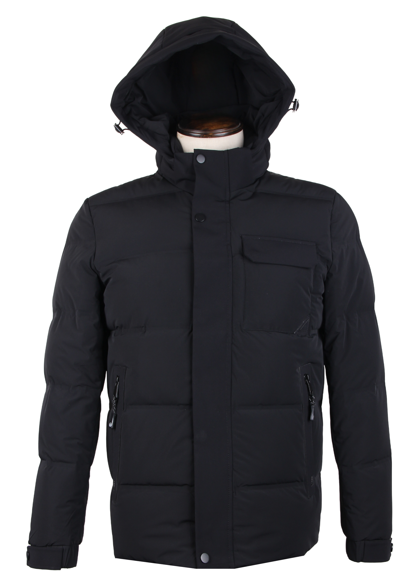 Черная мужская куртка на утином пуху