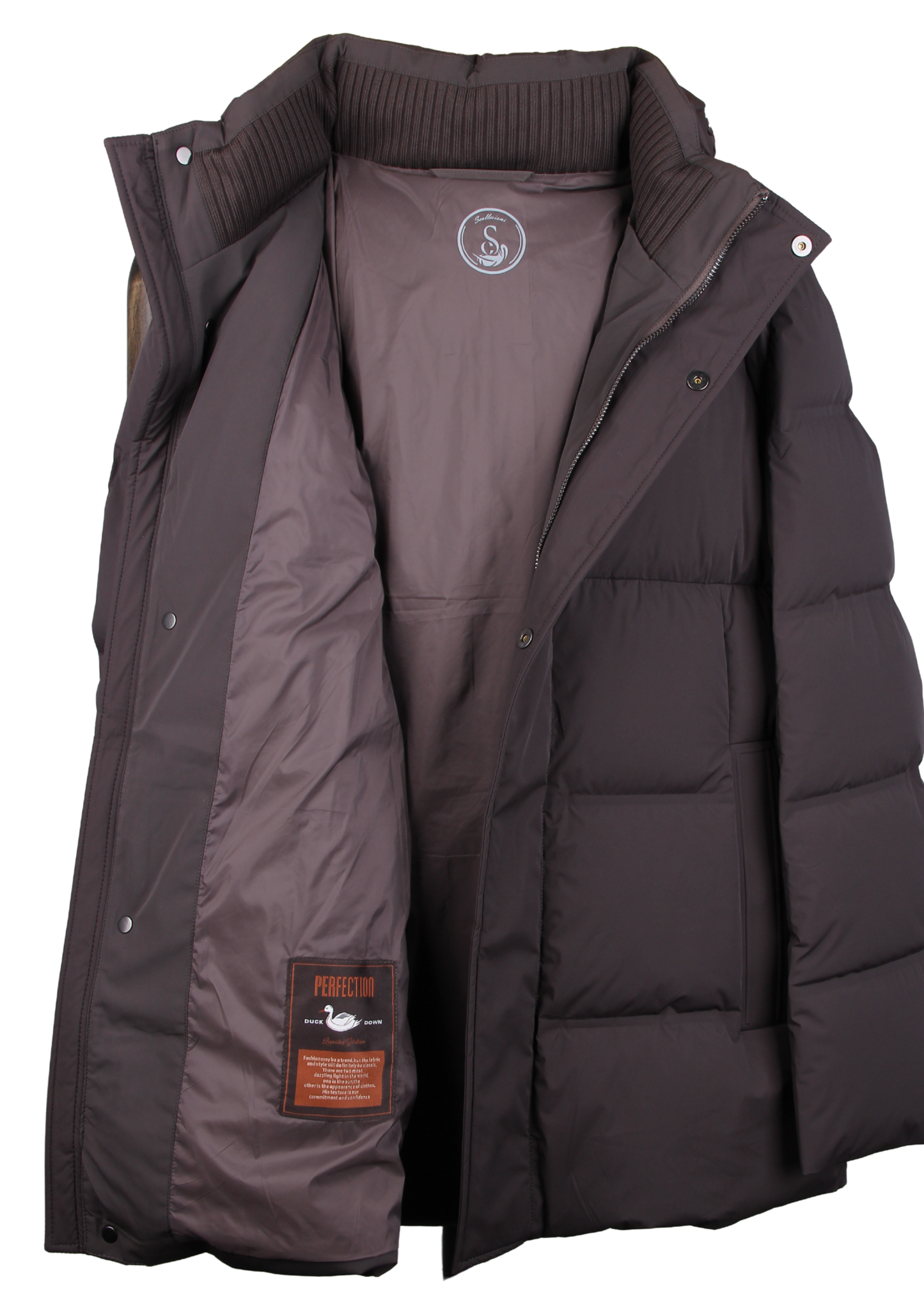 Куртка на утином пуху хаки