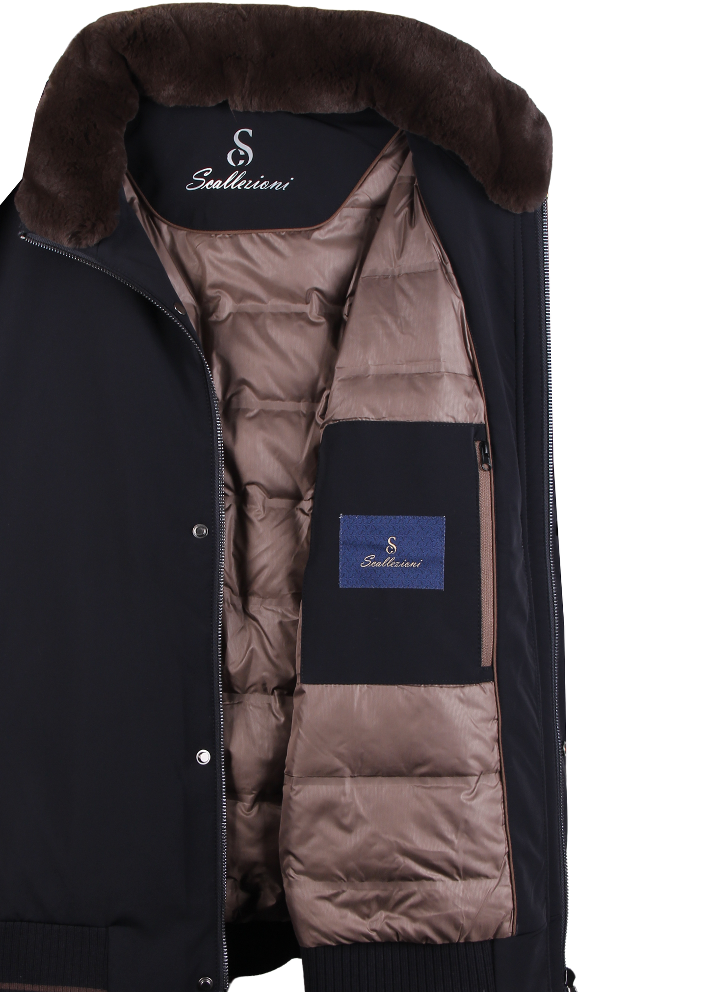 Куртка с воротником из меха кролика