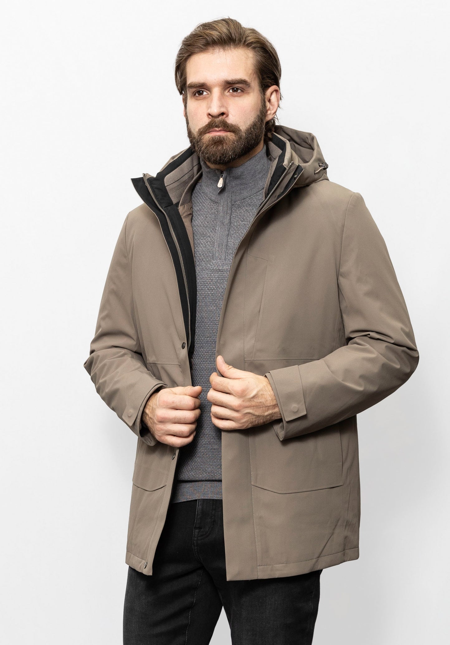 Double Jacket with Inner Padded Vest