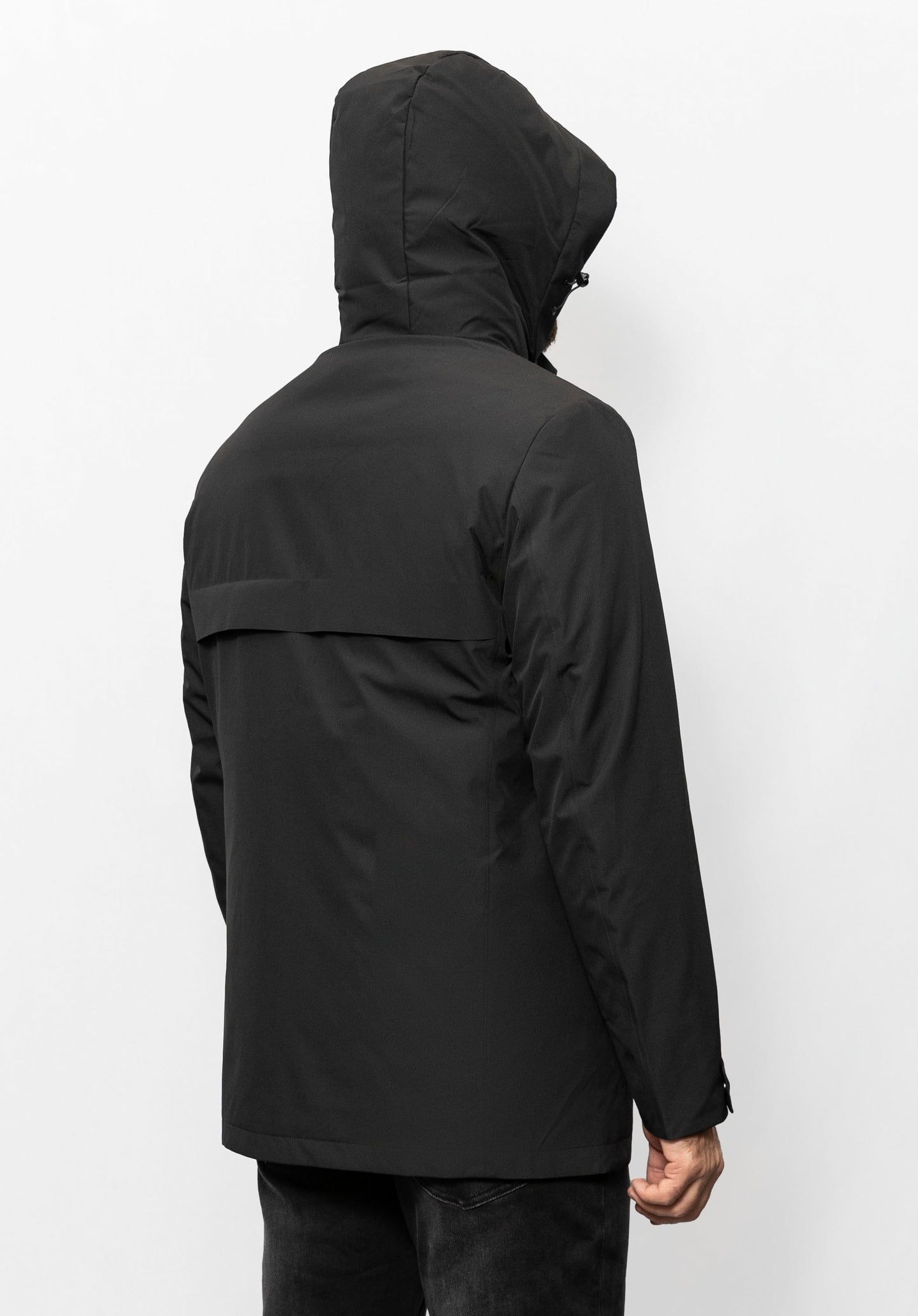 Black color Double Jacket with Inner Padded Vest