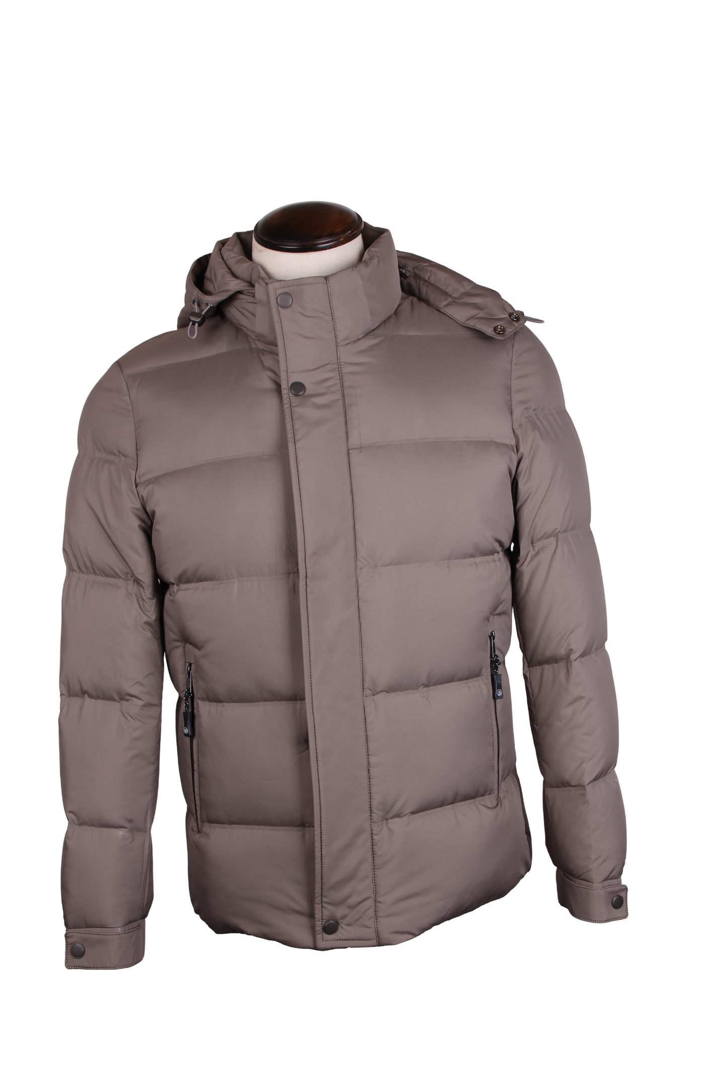 Hooded Men's Puffer Jacket (Duck Down)