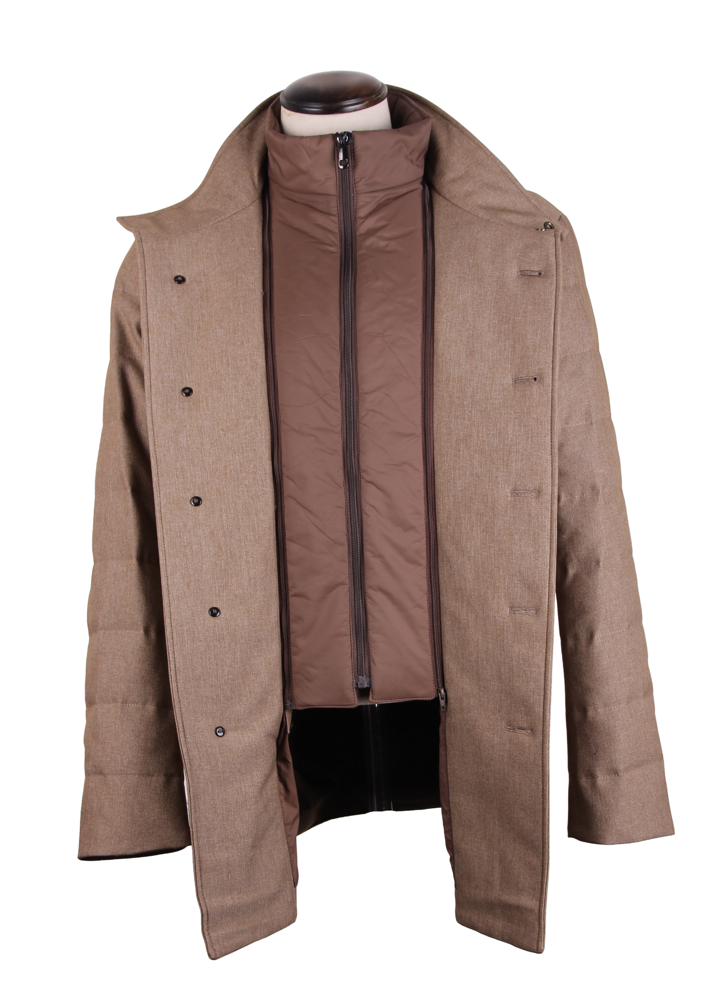 Пальто на утином пуху с защитой от ветра и дождя