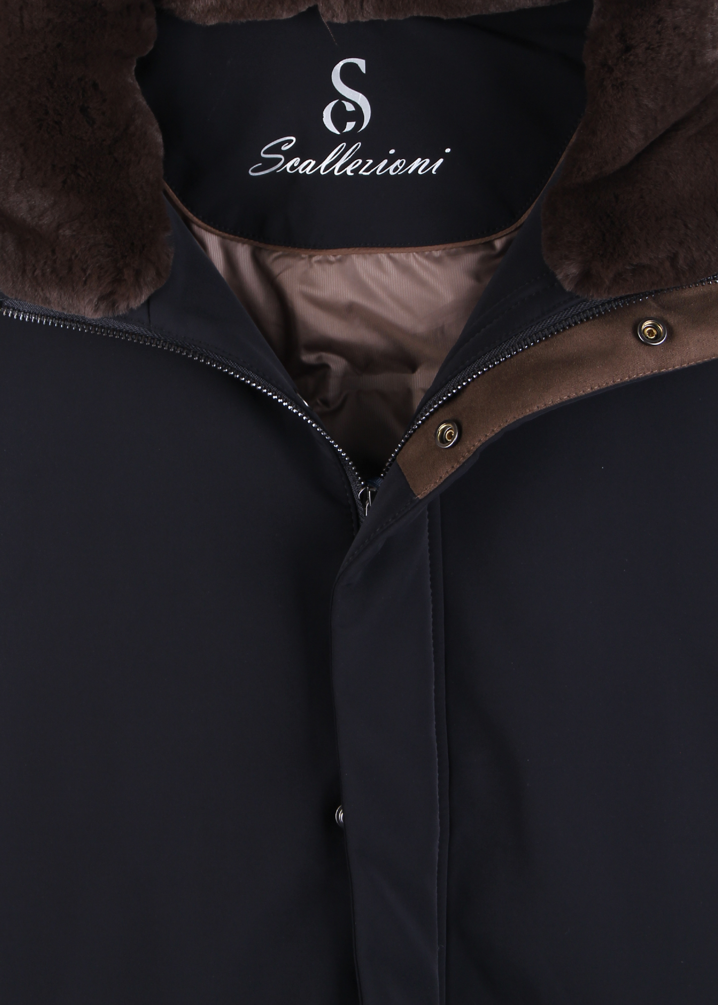 Куртка с воротником из меха кролика